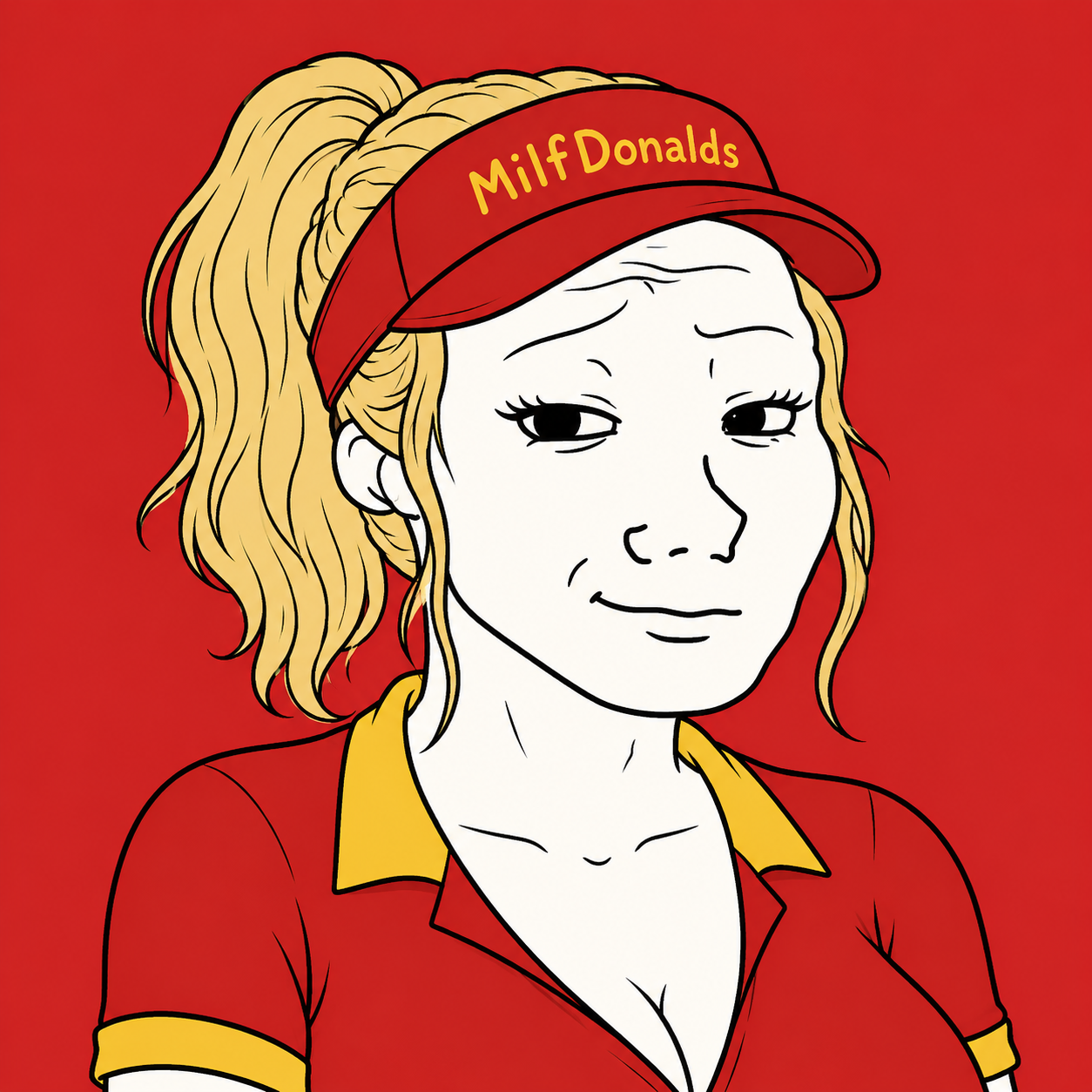 MilfDonalds shift manager mascot